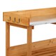 image 7 of Wooden Potting Table Flower Plant Workbench Garden Greenhouse | Brown