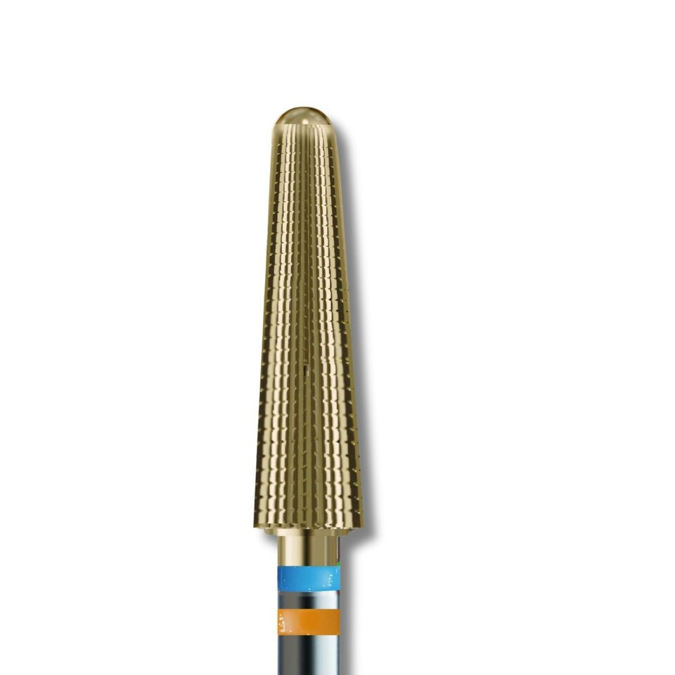 image 1 of IQ Nails Magic ReFresh Tungsten Carbide Nail Drill Bit Cone Shape Standard Cross Cut 6mm ZRN Coating 221RLM HP.040