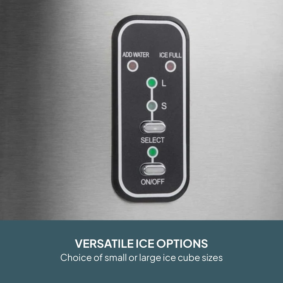image 1 of Cooks Professional Ice Maker Machine with Scoop & 2.2L Tank - Makes 14KG Per Day | Silver