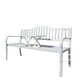 image 2 of Garden Bench Loveseat Centre Drinks Table Armrest Outdoor Patio Furniture Black