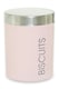 image 2 of Interiors By Premier Functional Design Light Pink Biscuit Canister, Chic Design Metal Canister, Durable Stainless Steel Canister