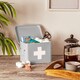 image 7 of Harbour Housewares Vintage Metal First Aid Box - 23cm - Grey | Grey | Grey | 1