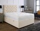 image 2 of Side Lift 4ft6 Double Cream Plush Ottoman Bed With Headboard and Mattress
