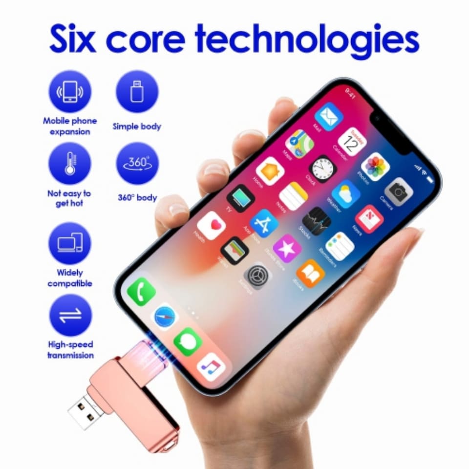 image 1 of 128GB Photo Stick USB 3.0 Flash Drive for iPhone