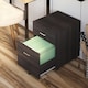 image 8 of Vinsetto 2-Drawer Locking Office Filing Cabinet 5 Wheels Rolling Storage Brown