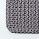 image 4 of Homescapes Dark Grey Cube Cotton Knitted Pouffe Footstool
