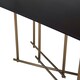 image 3 of Interiors by Premier Dark Wood Top Sleek Dining Table, Rectangle Dining Room Table with Geometric Design, 6 People Space Black