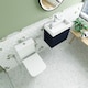 image 3 of Balterley Modern Bathroom Cloakroom Suite - Bathroom Cabinet Vanity Unit, Basin Tap and Toilet Set