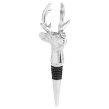 Hill Interiors Nickel Plated Reindeer Bottle Stopper - Silver - One Size