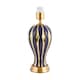 image 1 of Traditional Glossy Navy Midnight Blue and Polished Gold Ceramic Table Lamp Base | Blue | Midnight Blue | 1