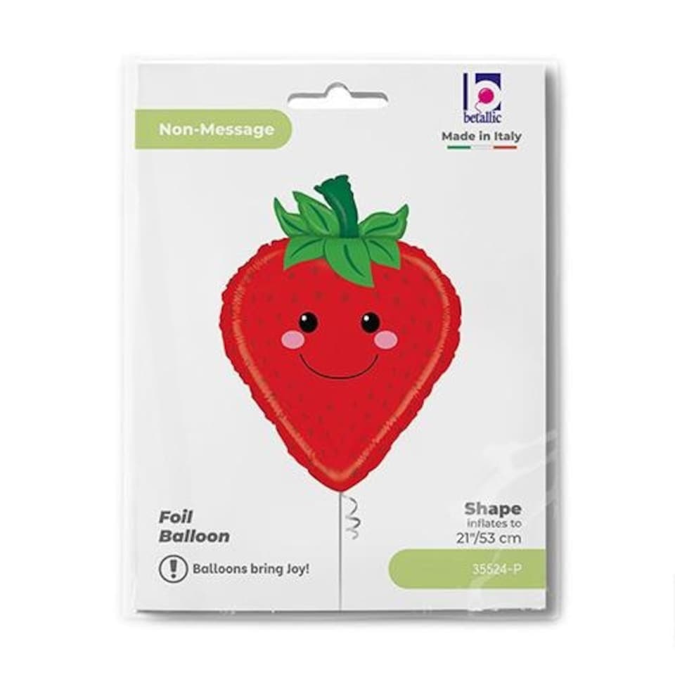 image 1 of Strawberry Fruit Giant Helium Foil Balloon 66cm / 26 in