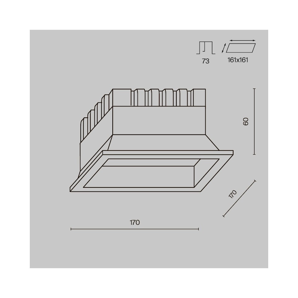 image 1 of Okno 17cm Recessed Downlight White 3000-4000-6000K IP44