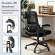 image 7 of COSTWAY Ergonomic Office Chair Adjustable Swivel Lumbar Support Black
