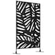 image 1 of Outsunny Metal Outdoor Privacy Screen with Stand for Garden Black | Black | 1