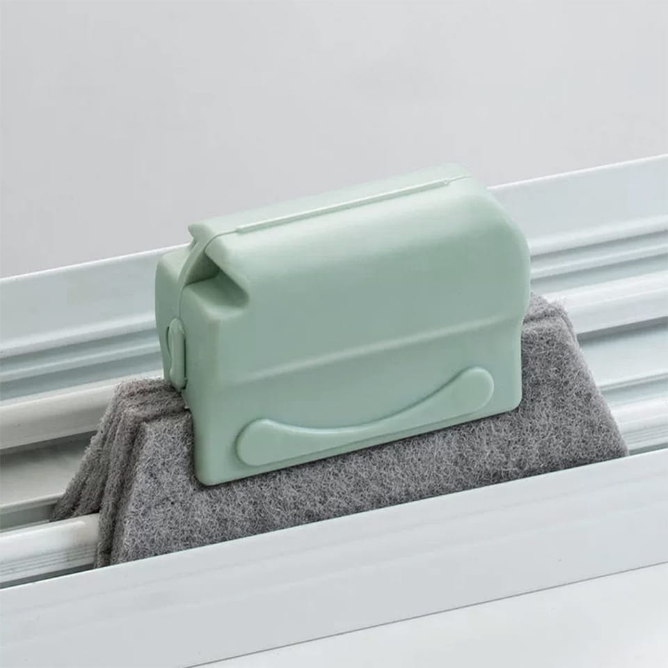image 1 of Living and Home Window Groove Cleaning Brush | Green
