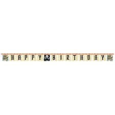 Creative Party Pirate´s Map Banner - Beige/Black/Red - One Size