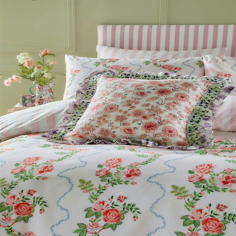 image 1 of Cath Kidston Rose Flutter Duvet Cover Set - Pink Pink | King