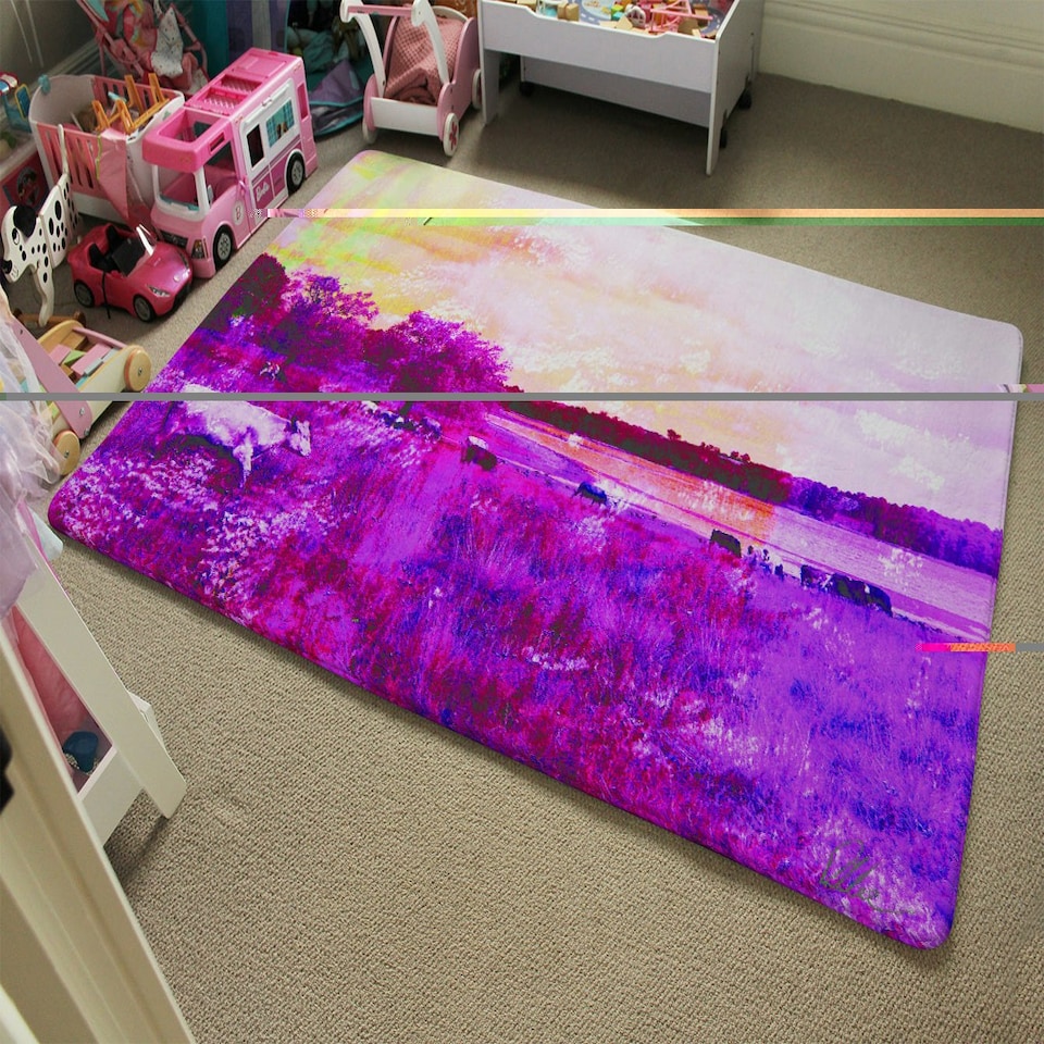 image 1 of Vintage pinky Cow (Rug) Pink | XL: 160x230cm