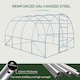image 7 of Outsunny 4 x 3M Walk-in Garden Polytunnel Greenhouse Galvanised Steel W Door