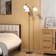 image 8 of HOMCOM Tree Floor Lamp with 3 Adjustable Light, Industrial Standing Lamp, Black