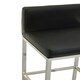 image 5 of Interiors by Premier Black PU and Chrome Finish Bar Chair, Glam Touch Indoor Metal Bar Stool, Footrest Bar Chair