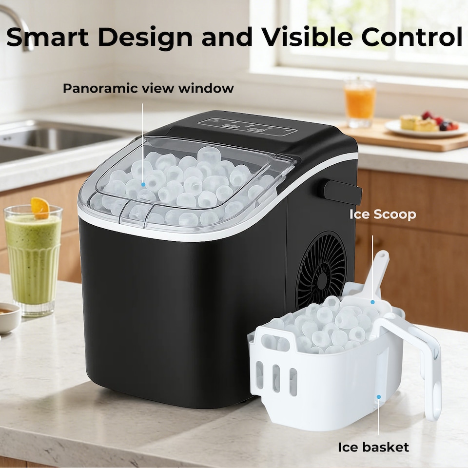 image 1 of Spector Ice Maker Machine Countertop 12Kg in 24Hrs 9 Cubes Ready in 6-12Mins