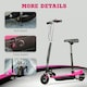 image 8 of HOMCOM Folding Ride on Powered Scooter w/ Warning Bell for Age 6-14 Years, Pink