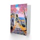 image 2 of French Coastal Village With Cherry Blossoms Trees Birthday Greeting Card