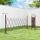 image 9 of Outsunny Aluminium Alloy Movable Fence, Pet Safety Fence, Dark Brown | Brown | Dark brown | 250 x 31 x 103.5 cm