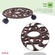 image 5 of 12 Inch Cast Iron Plant Flower Pot Mobile Mover Trolley Stand