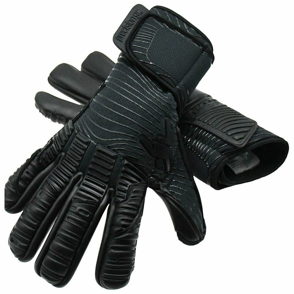 image 1 of Precision Unisex Adult Elite 2.0 Blackout Goalkeeper Gloves - Black - 8