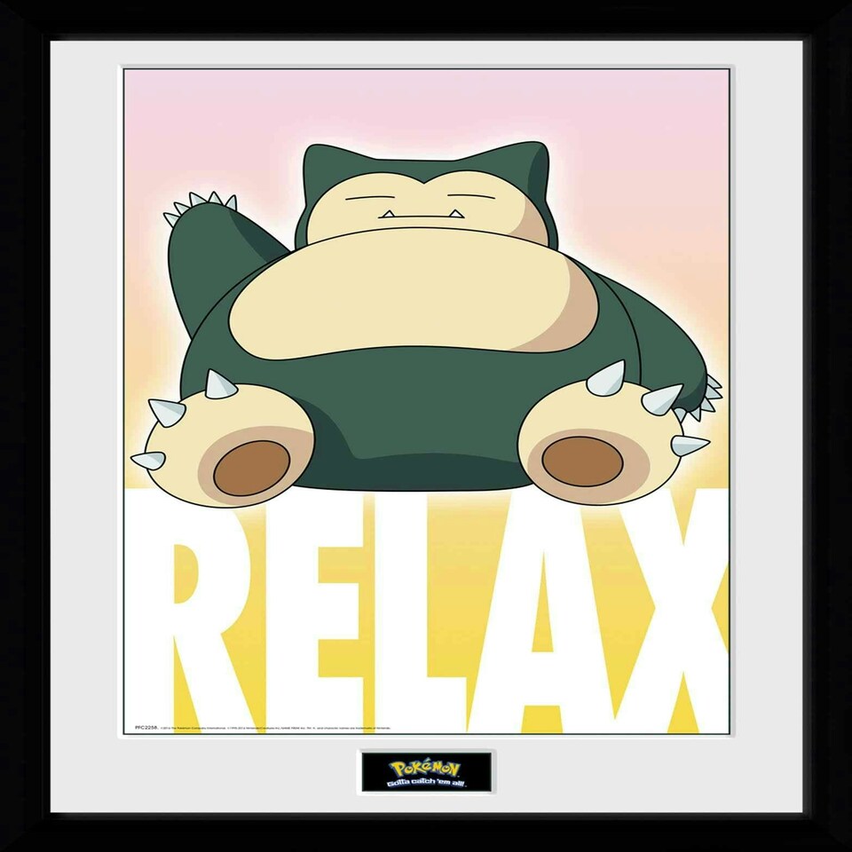 Pokémon Snorlax 30 x 40cm Framed Collector Print