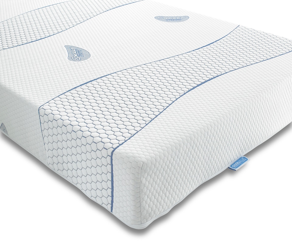 image 1 of Sareer 6 Inch Cool Blue Memory Foam Mattress 4FT6 | White | Double