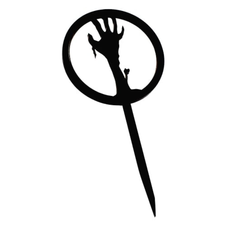 image 1 of Halloween Characters Acrylic Cake Pick Toppers - Pack of 4