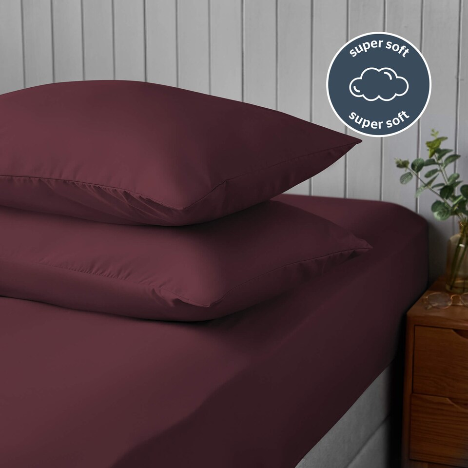 image 1 of Silentnight Supersoft Berry Pillowcase Pair