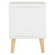 image 3 of Interiors by Premier 1 Door Cabinet, Versatile Bedside Cabinet, White Finish Bedroom Cabinet, Sleek and Modern Slim Cabinet