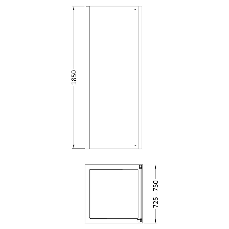 image 1 of Balterley 760mm Side Panel 6mm Glass