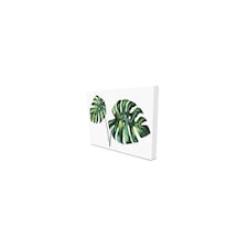 Twin Palm leaves (Canvas Print) 127cm x 91cm
