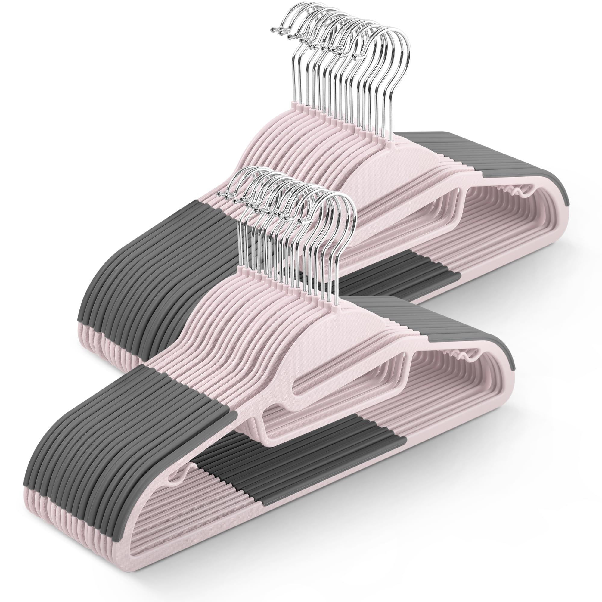 Keplin Non-Slip Hangers, Durable, Slimline Design for Space Saving with 360 Degree Swivel