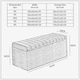 image 3 of 90cm Safar Large Striped Storage Ottoman Box, Cream Plush Velvet Upholstered Deep Storage Ottoman End of Bed Bench