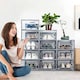 image 4 of Living and Home 12 Pack Plastic Stackable Shoe Storage Boxes