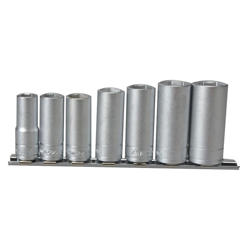 image 1 of Teng M3807 Socket Clip Rail Set Of 7 Metric 3/8in Drive | Multi | Multi Colour | One Size | 1
