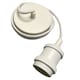 image 1 of CGC CASSIE Matt White 1.5m adjustable E27 Ceiling Pendant and Matching ceiling Rose White