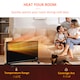 image 4 of HOMCOM Convector Radiator Heater w/ Adjustable Thermostat  Safety Cut-Off, Black