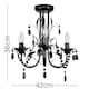 image 7 of ValueLights Odelia 3 Way Black Ceiling Light Chandelier | Black