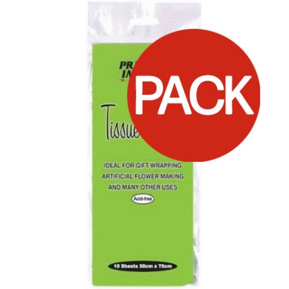 PremierImpact Tissue Paper (Pack of 10) - Light Green - One Size