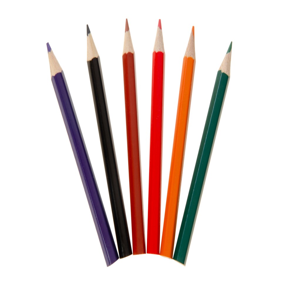 image 1 of 12 Pack of 6 Pieces Halloween Colored Pencils 9cm