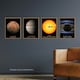 image 2 of Set of 4 NASA Our Solar System Planets Mars Jupiter Saturn Images Wall Art Print A4