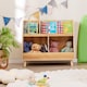 image 4 of COSTWAY Wooden Children Bookcase Bookshelf Cabinet Natural | Yellow