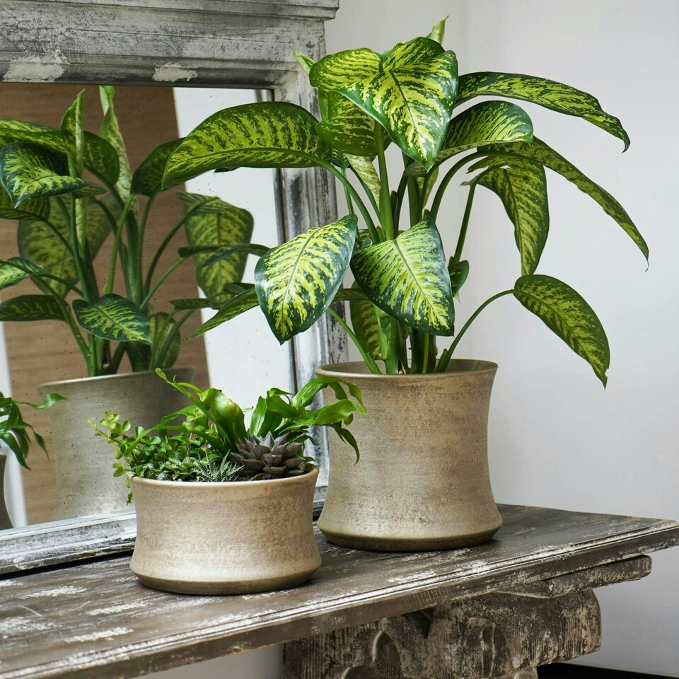 image 1 of Luxe Planter White Gold Gold